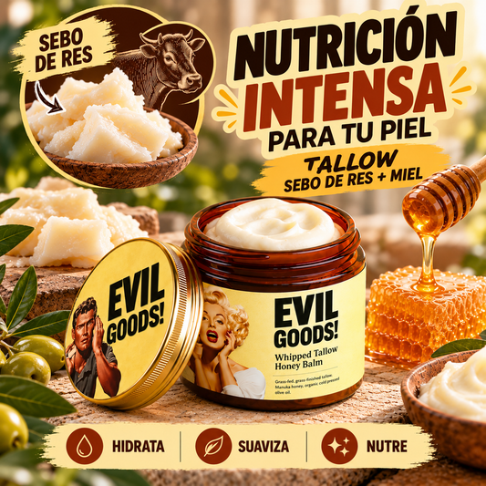 Evilgoods™ Bálsamo de sebo, Recupera tu piel, Acaba con el acné, manchas y arrugas en tu piel.