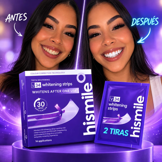 Hismile Blanco Mágico™ | Tiras Moradas Blanqueadoras