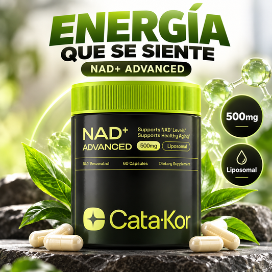 NAD+Advanced™ Suplemento celular antiedad aumenta energía diaria y vitalidad sostenida con absorción liposomal de alta biodisponibilidad.
